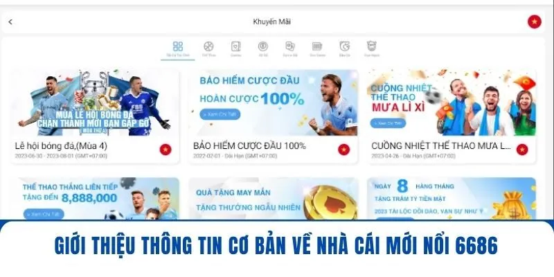 Giới thiệu thông tin cơ bản về nhà cái mới nổi 6686
