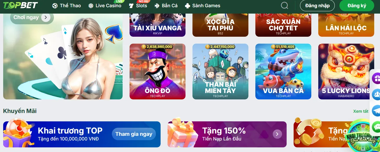 Siêu khuyến mãi cho những thành viên mới tại Topbet