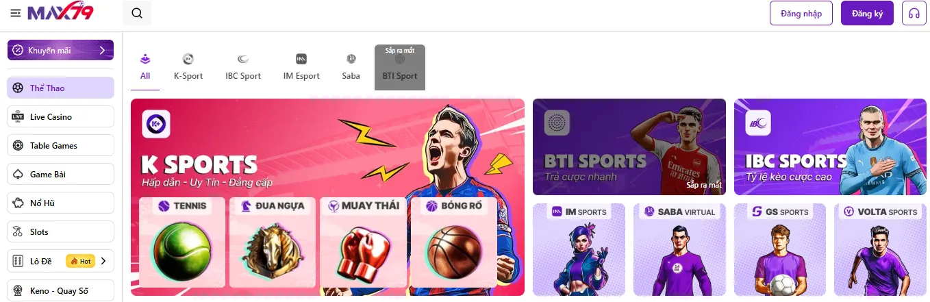 Max79 nhà cái hàng đầu về cá cược thao